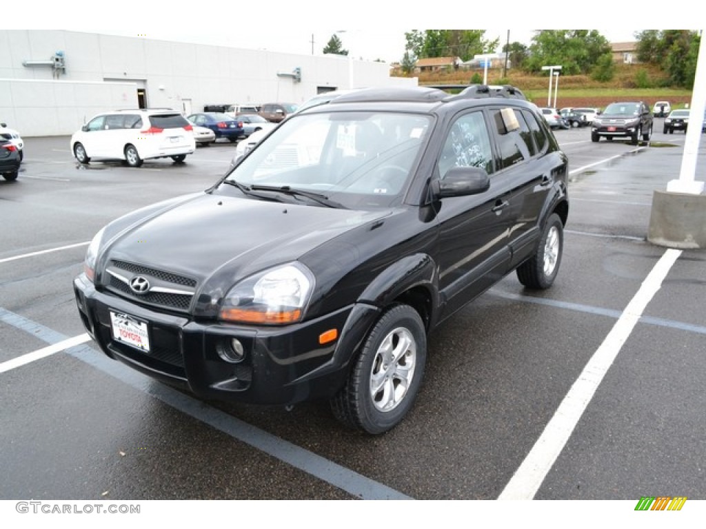 2009 Tucson Limited V6 4WD - Obsidian Black / Black photo #4