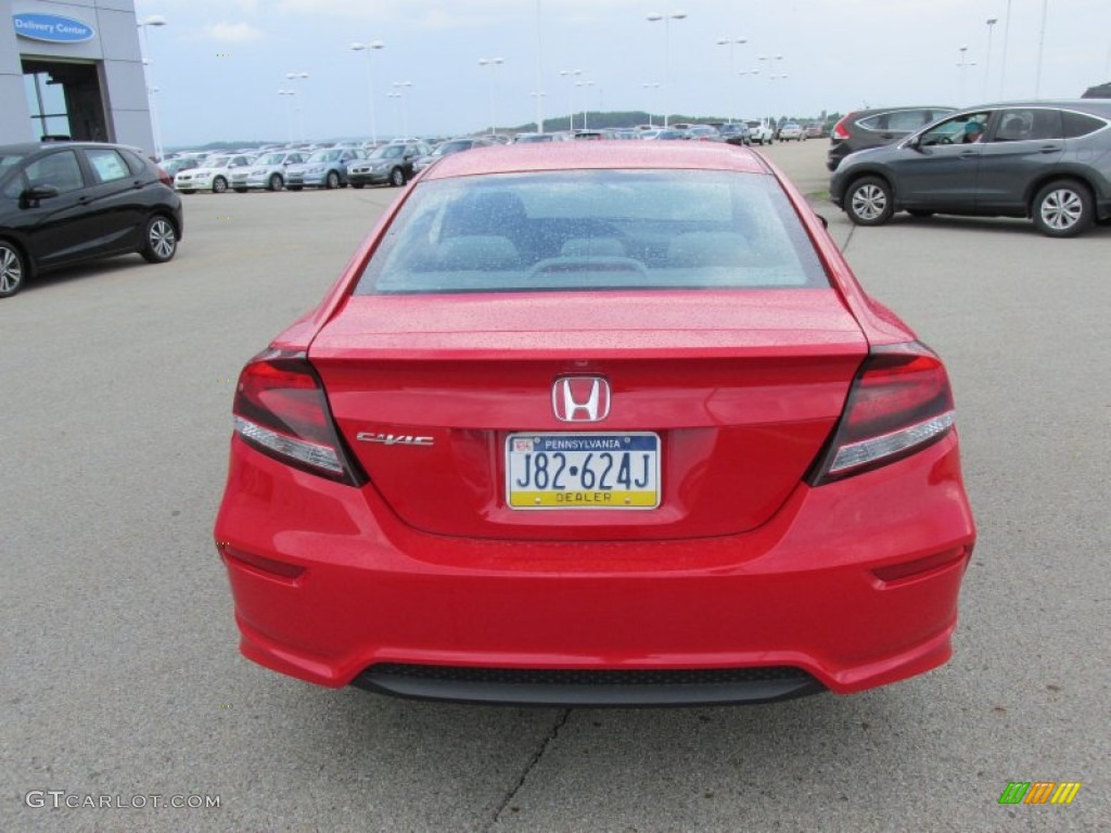 2014 Civic LX Coupe - Rallye Red / Gray photo #3