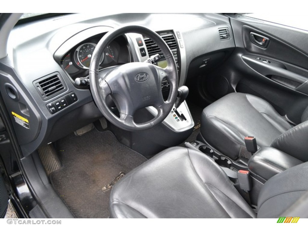 2009 Tucson Limited V6 4WD - Obsidian Black / Black photo #5