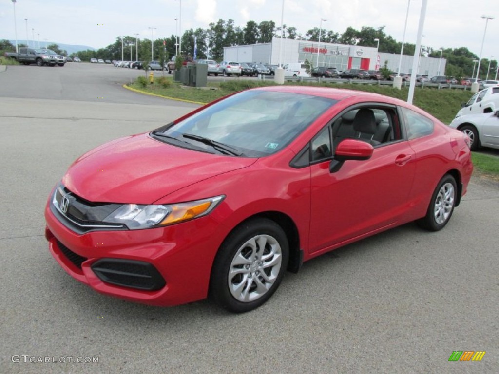 2014 Civic LX Coupe - Rallye Red / Gray photo #5