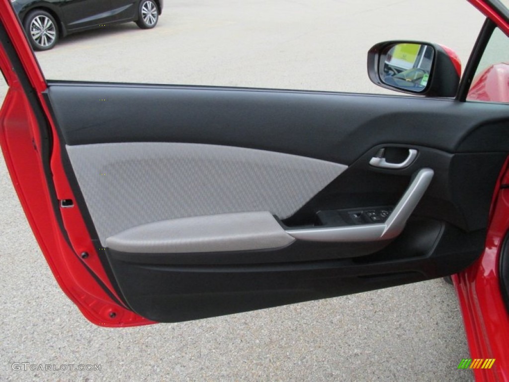 2014 Civic LX Coupe - Rallye Red / Gray photo #6
