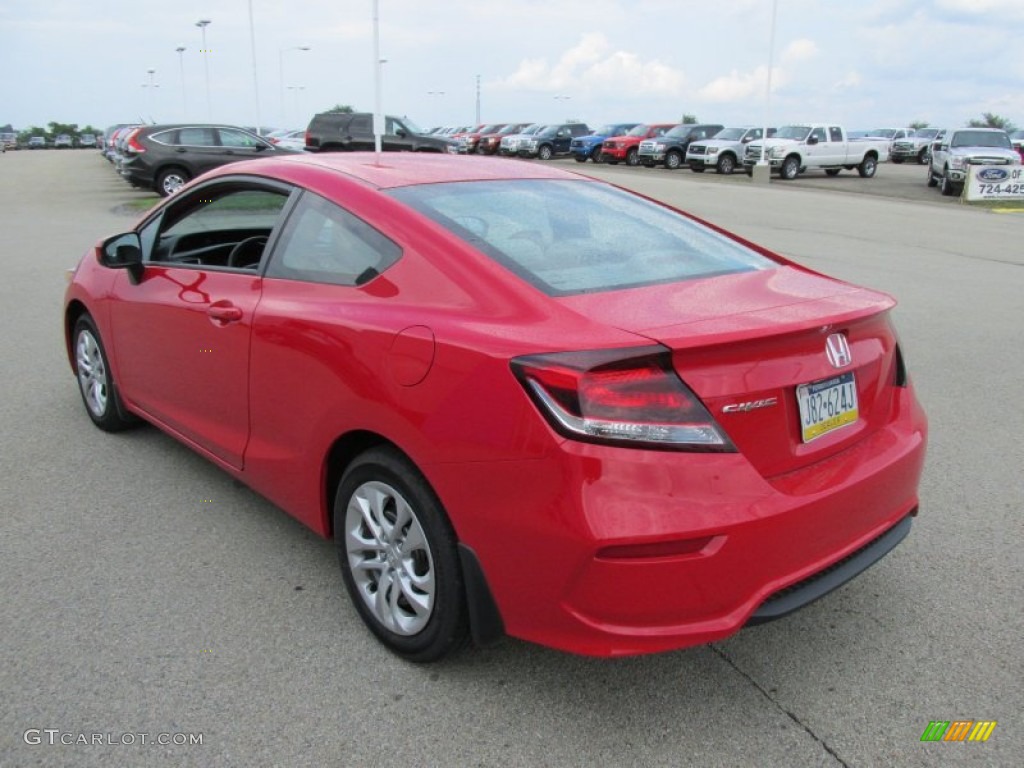 2014 Civic LX Coupe - Rallye Red / Gray photo #16