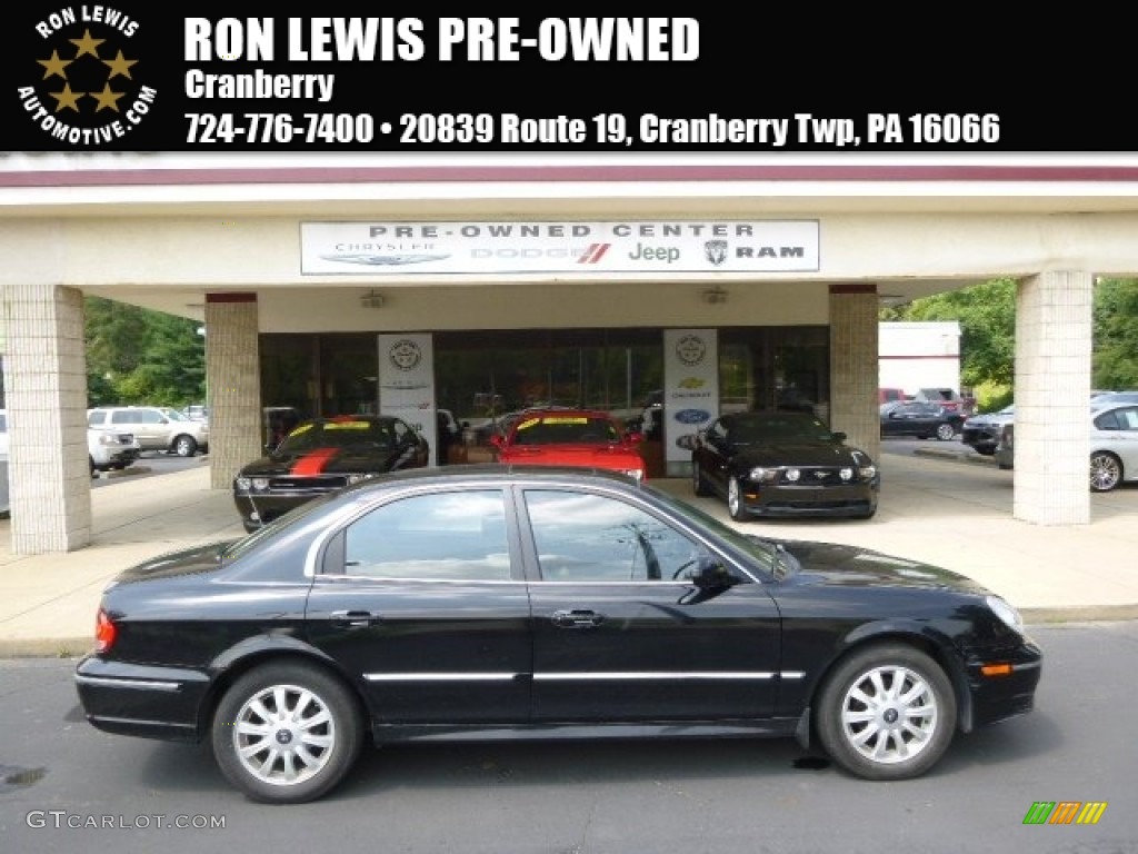 2005 Sonata GLS V6 - Ebony Black / Black photo #1