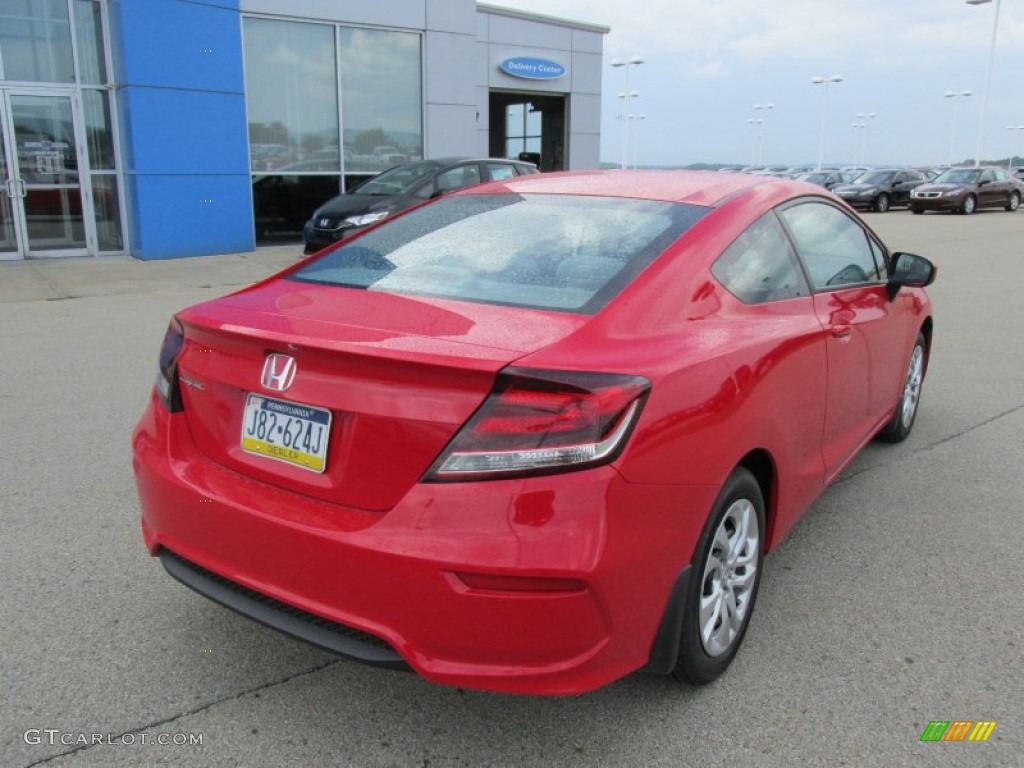 2014 Civic LX Coupe - Rallye Red / Gray photo #17