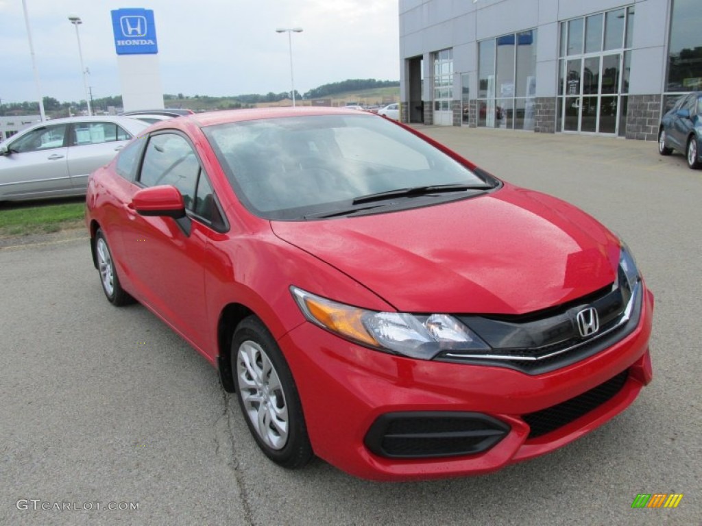 2014 Civic LX Coupe - Rallye Red / Gray photo #18