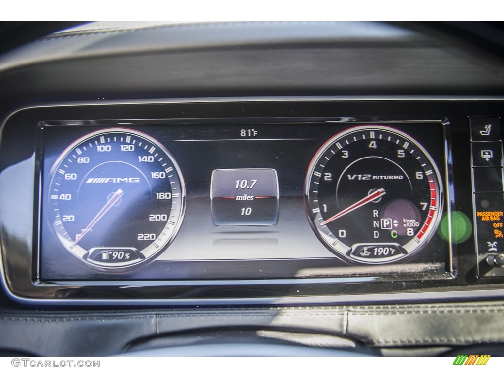 2015 Mercedes-Benz S 65 AMG Sedan Gauges Photo #95962643
