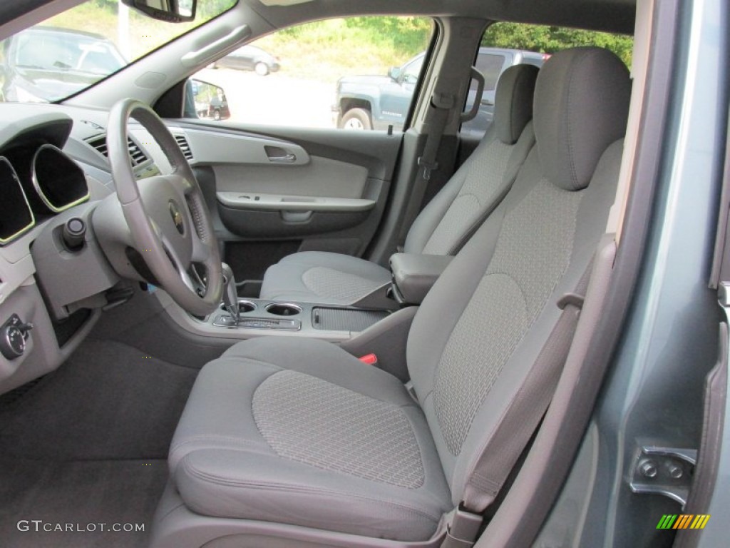 2009 Traverse LT - Silver Moss Metallic / Dark Gray/Light Gray photo #11