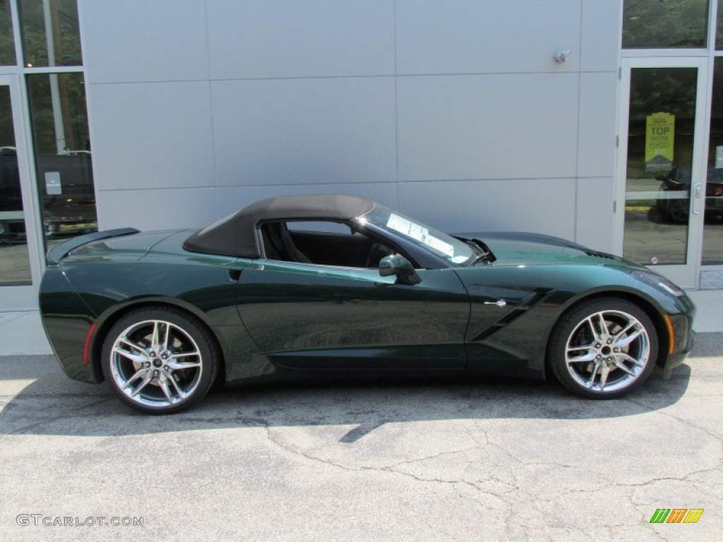 2014 Corvette Stingray Convertible Z51 Premiere Edition - Lime Rock Green Metallic / Premire Edition Brownstone Suede photo #11