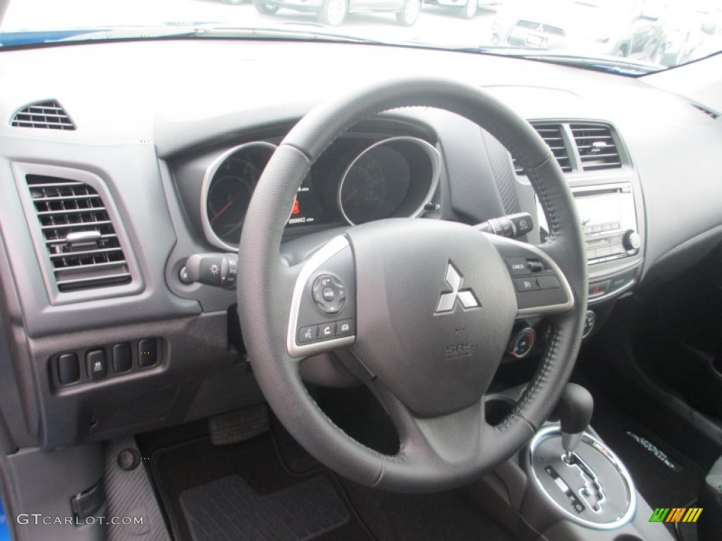 2015 Mitsubishi Outlander Sport ES AWC Black Steering Wheel Photo #95965646