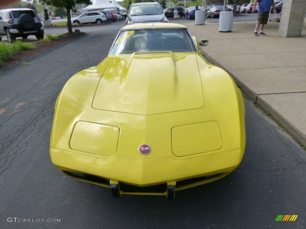 1975 Corvette Stingray Coupe - Bright Yellow / Medium Saddle photo #3