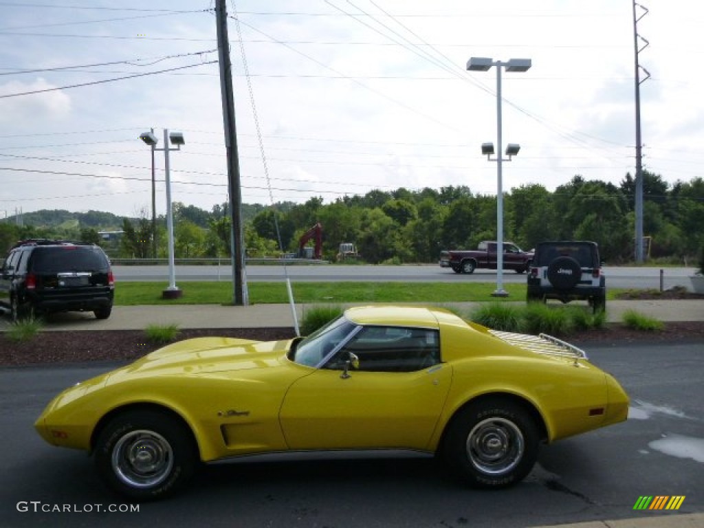 1975 Corvette Stingray Coupe - Bright Yellow / Medium Saddle photo #5