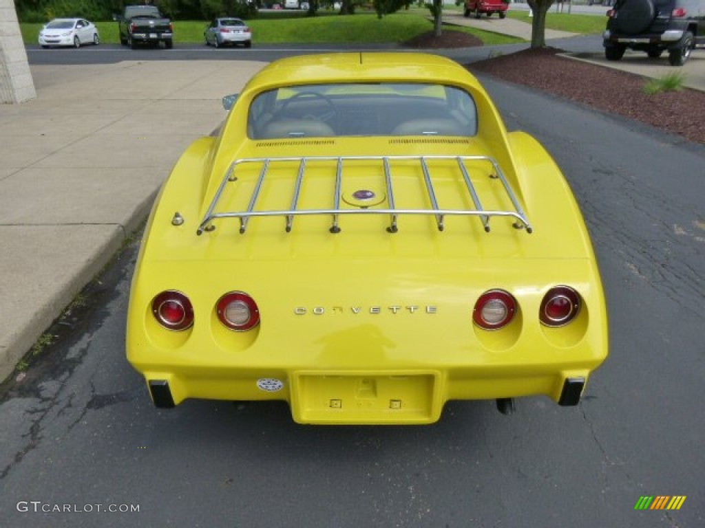 1975 Corvette Stingray Coupe - Bright Yellow / Medium Saddle photo #7