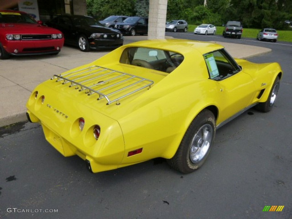 1975 Corvette Stingray Coupe - Bright Yellow / Medium Saddle photo #8