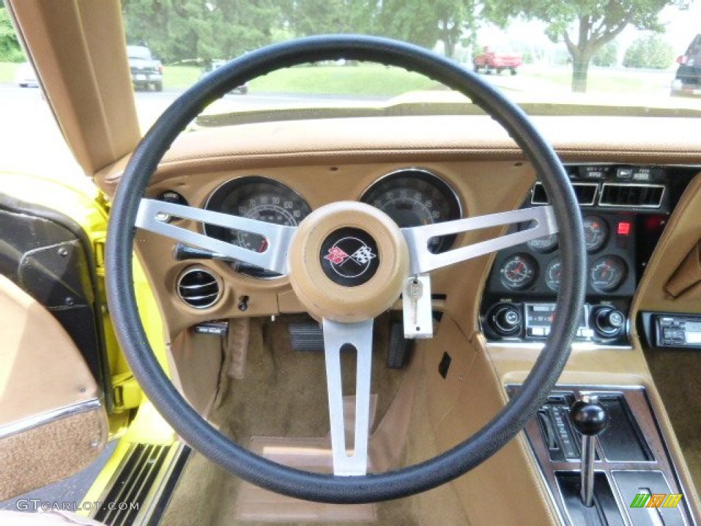 1975 Corvette Stingray Coupe - Bright Yellow / Medium Saddle photo #18