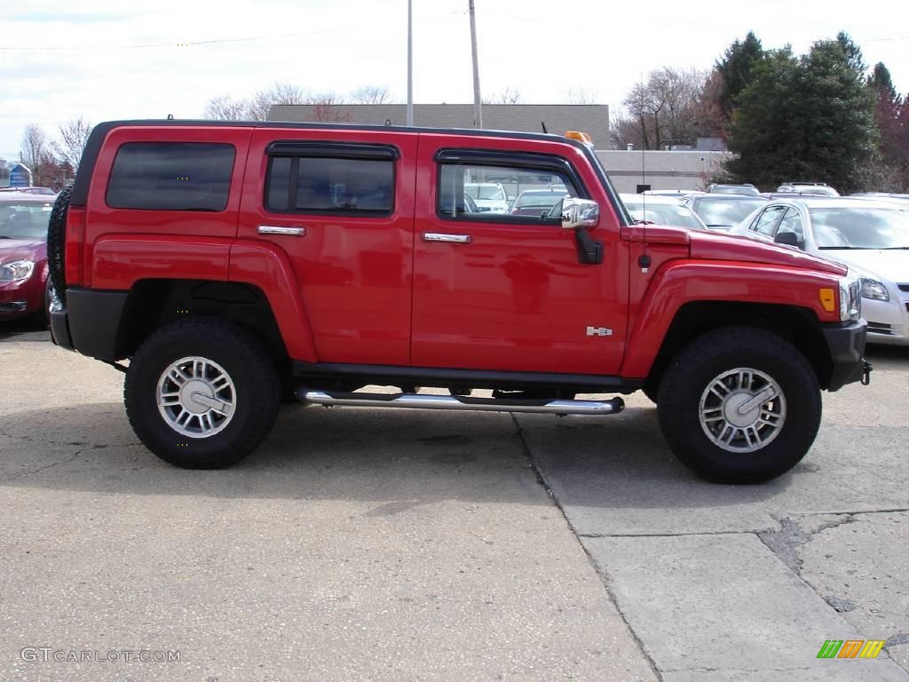 2006 H3  - Victory Red / Ebony Black photo #3