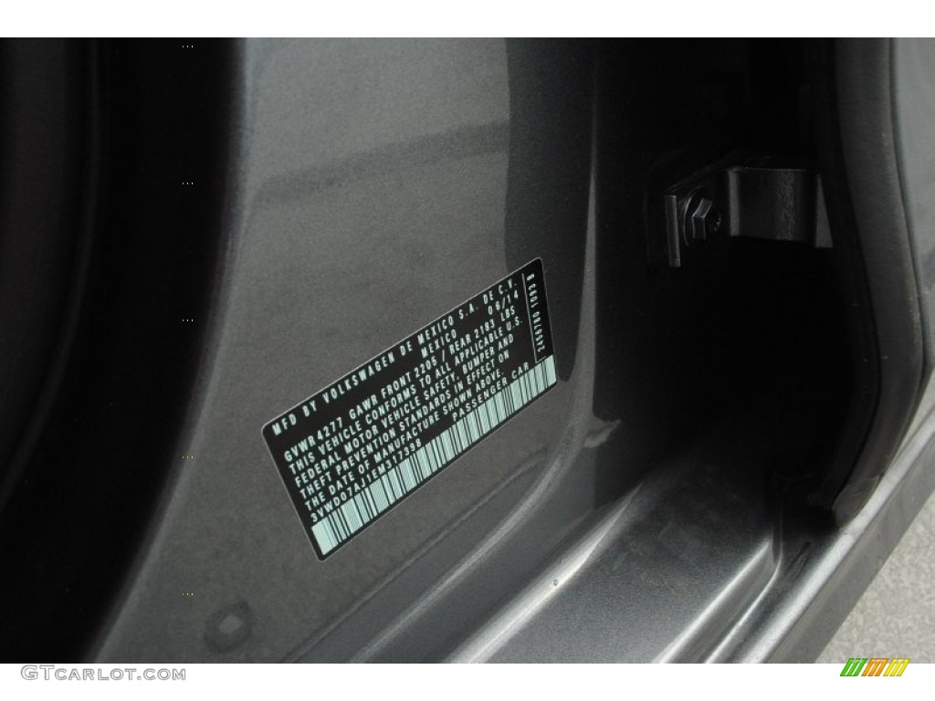 2014 Jetta SE Sedan - Platinum Gray Metallic / Titan Black photo #26