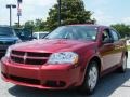 2008 Inferno Red Crystal Pearl Dodge Avenger SE  photo #1