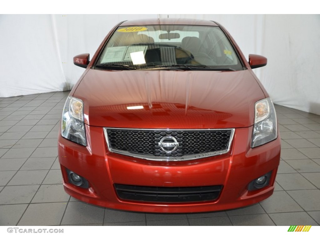2010 Sentra 2.0 SR - Anodized Orange Metallic / Charcoal photo #2