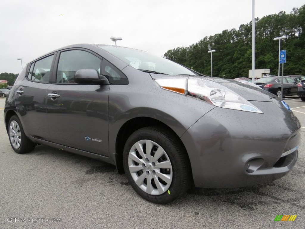 Gun Metallic 2015 Nissan LEAF S Exterior Photo #95977698