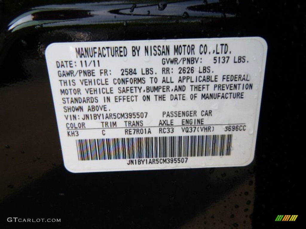 2012 M 37x AWD Sedan - Black Obsidian / Wheat photo #19