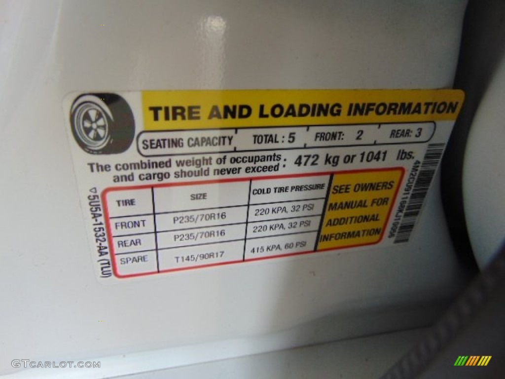 2008 Mariner V6 4WD - Oxford White / Black photo #28
