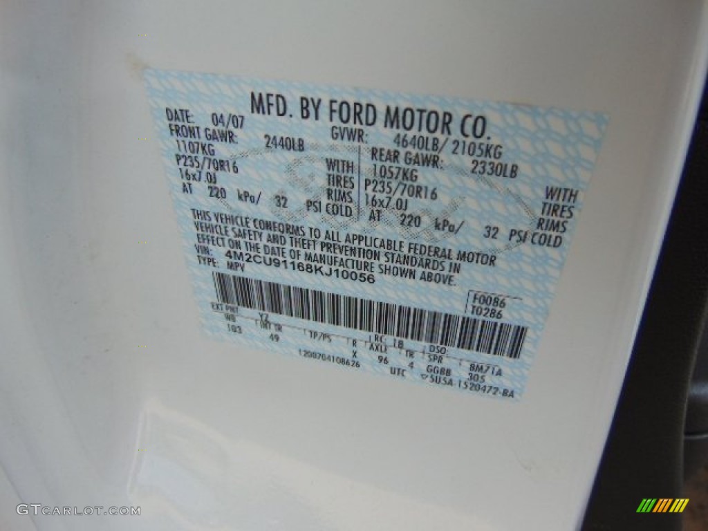 2008 Mercury Mariner V6 4WD YZ Photo #95980468