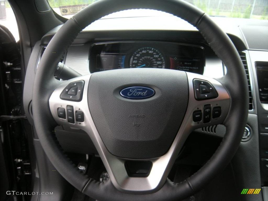 2015 Ford Taurus SEL Charcoal Black Steering Wheel Photo #95983030