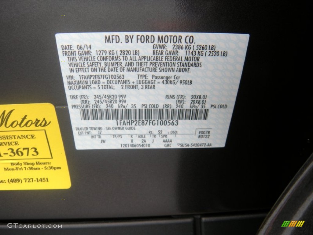 2015 Taurus SEL - Magnetic Metallic / Charcoal Black photo #34
