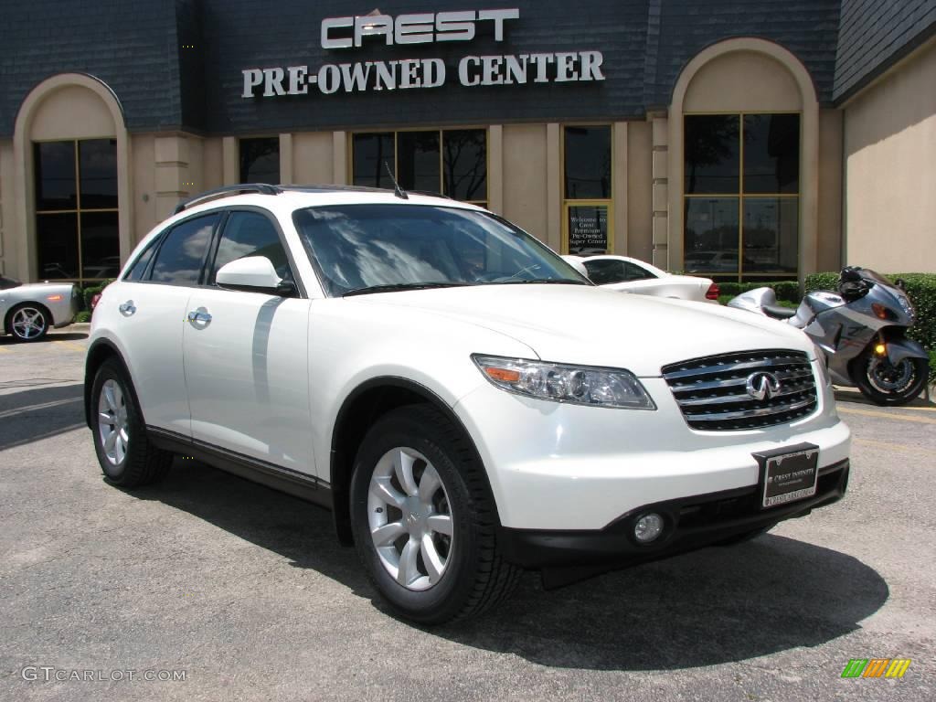 2005 FX 35 AWD - Ivory Pearl White / Willow photo #1
