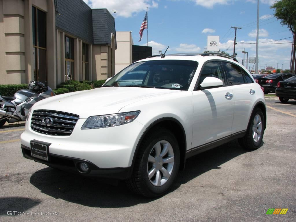 2005 FX 35 AWD - Ivory Pearl White / Willow photo #3
