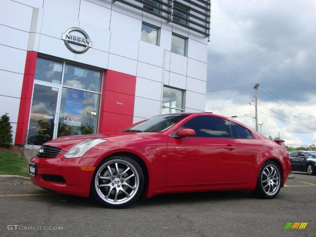 2005 G 35 Coupe - Laser Red / Graphite photo #4