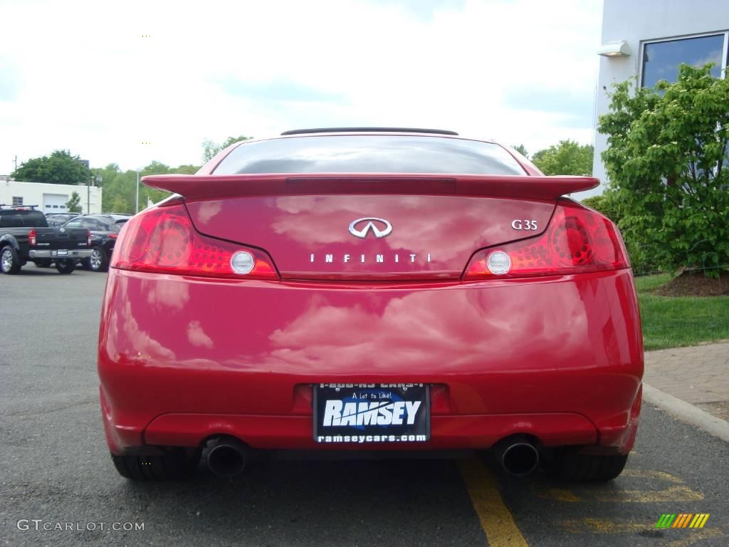 2005 G 35 Coupe - Laser Red / Graphite photo #8