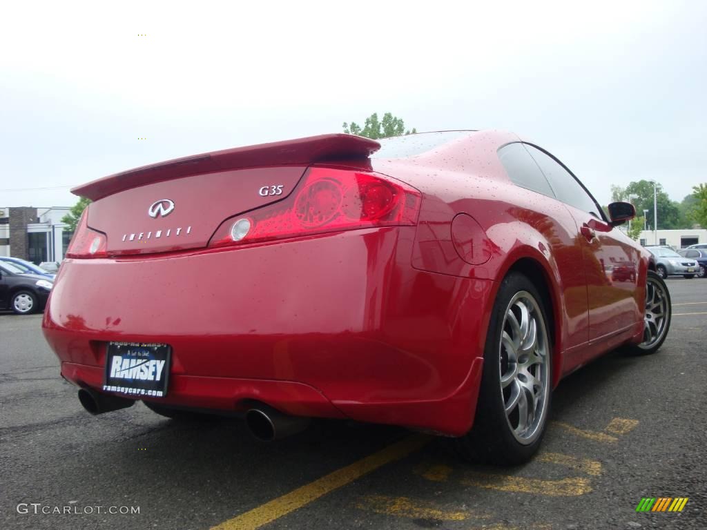 2005 G 35 Coupe - Laser Red / Graphite photo #14