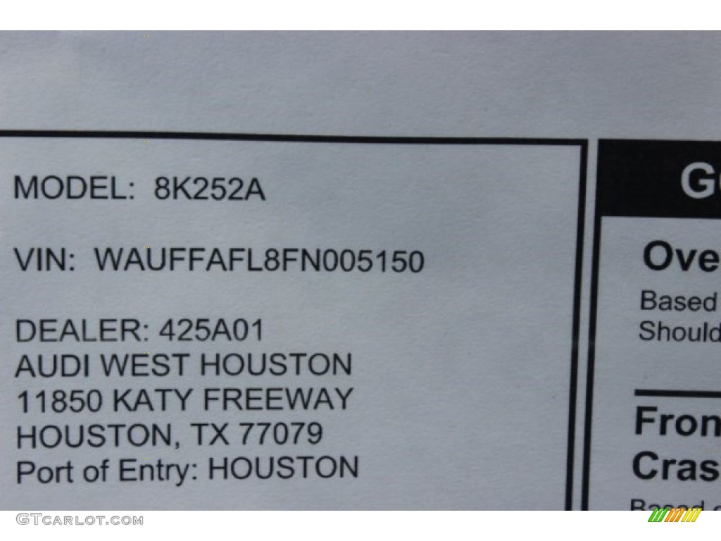 2015 A4 2.0T Premium Plus quattro - Florett Silver Metallic / Titanium Gray/Black photo #40