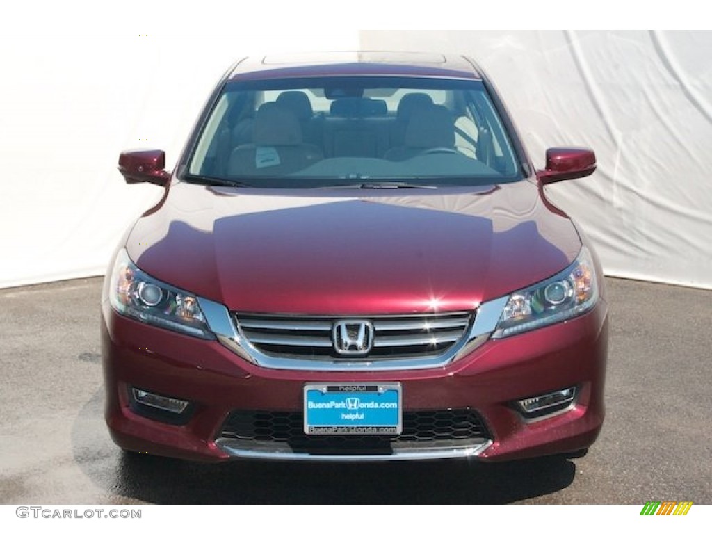 2014 Accord EX-L Sedan - Basque Red Pearl II / Ivory photo #2
