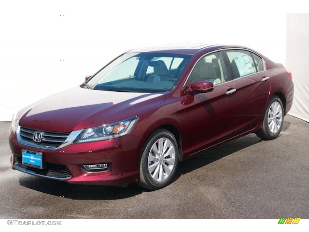 2014 Accord EX-L Sedan - Basque Red Pearl II / Ivory photo #3