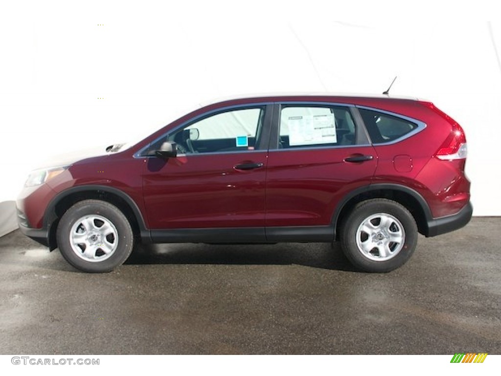 2014 CR-V LX - Basque Red Pearl II / Gray photo #4