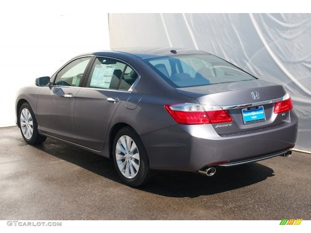 2014 Accord EX-L V6 Sedan - Modern Steel Metallic / Black photo #5