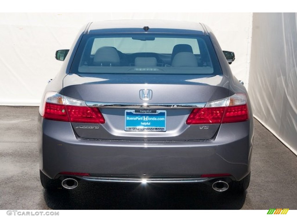 2014 Accord EX-L V6 Sedan - Modern Steel Metallic / Black photo #6