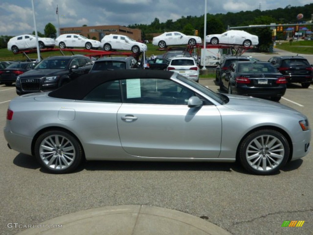 2012 A5 2.0T quattro Cabriolet - Ice Silver Metallic / Black photo #6