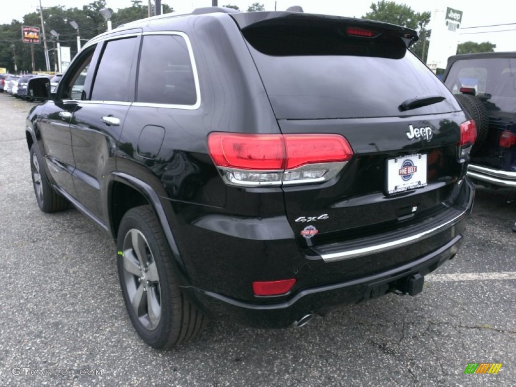 2014 Grand Cherokee Overland 4x4 - Brilliant Black Crystal Pearl / Overland Nepal Jeep Brown Light Frost photo #4