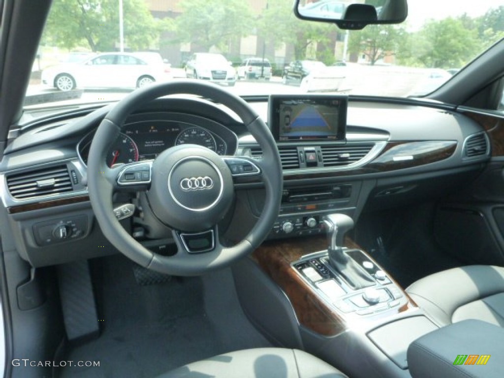 Black Interior 2015 Audi A6 3.0T Premium Plus quattro Sedan Photo #95996715
