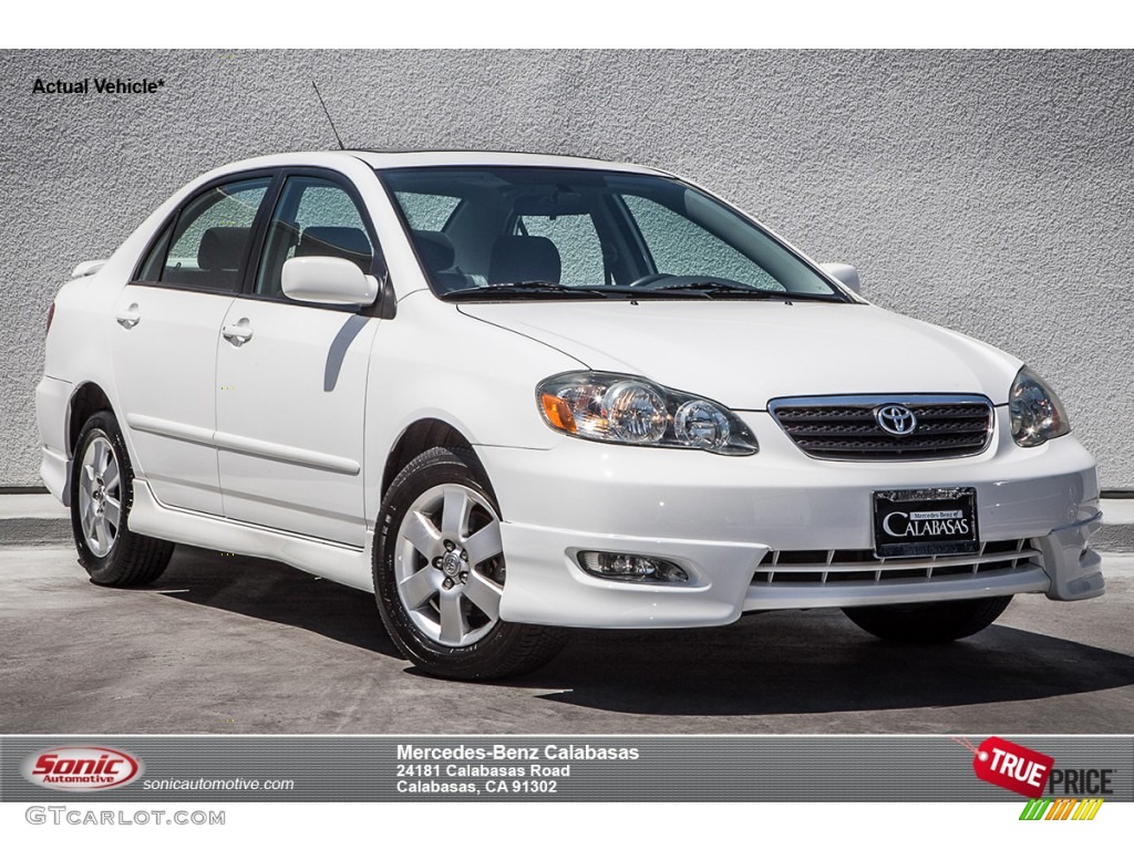 2005 Corolla S - Super White / Black photo #1