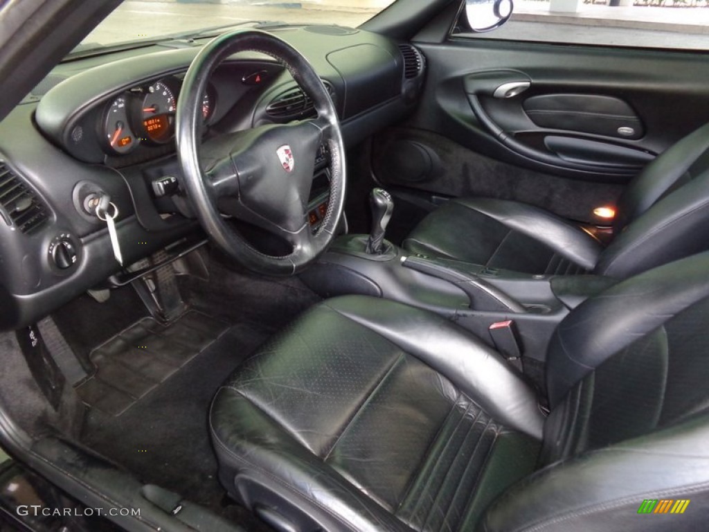 Black Interior 2002 Porsche Boxster Standard Boxster Model Photo #96006708