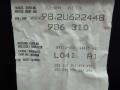  2002 Boxster  Black Color Code L041