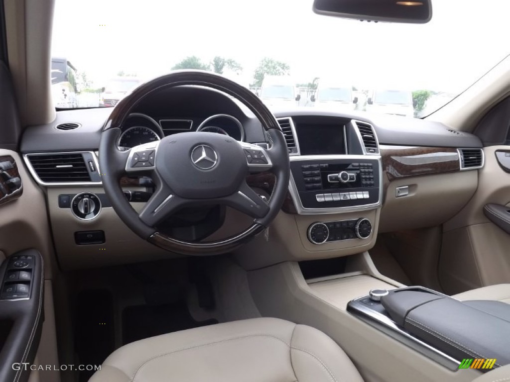 Almond Beige Interior 2012 Mercedes-Benz ML 350 4Matic Photo #96010404