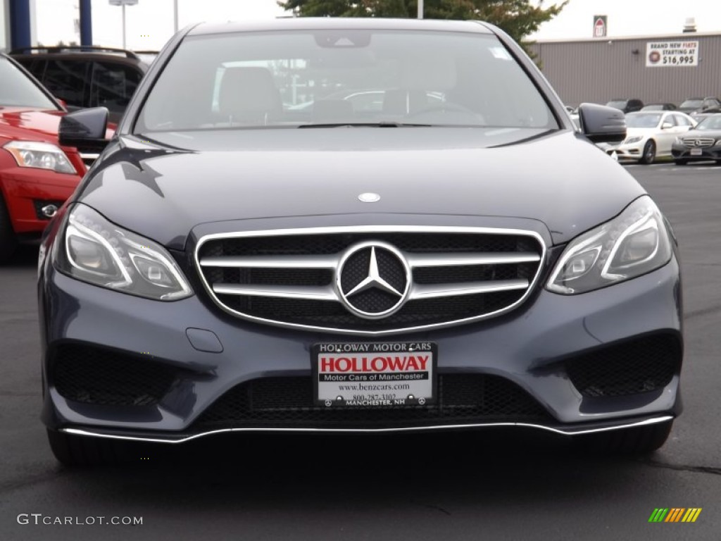 2014 E 350 4Matic Sport Sedan - Indigo Blue Metallic / Porcelain/Black photo #2