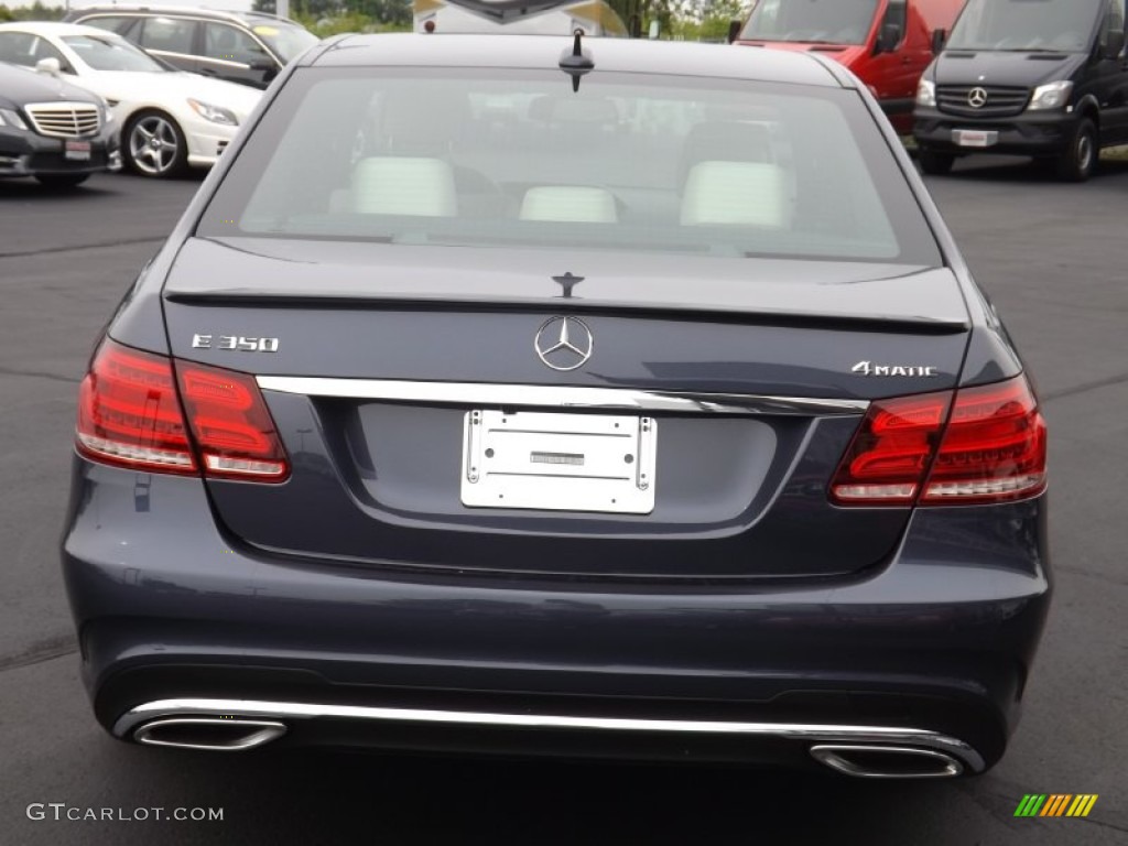 2014 E 350 4Matic Sport Sedan - Indigo Blue Metallic / Porcelain/Black photo #4