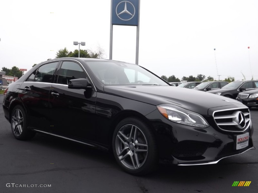 2014 E 350 4Matic Sport Sedan - Black / Black photo #3