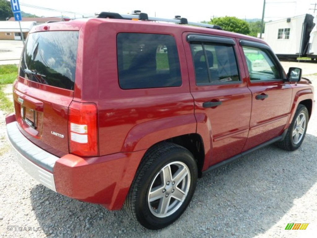 2007 Patriot Limited 4x4 - Inferno Red Crystal Pearl / Pastel Slate Gray photo #5